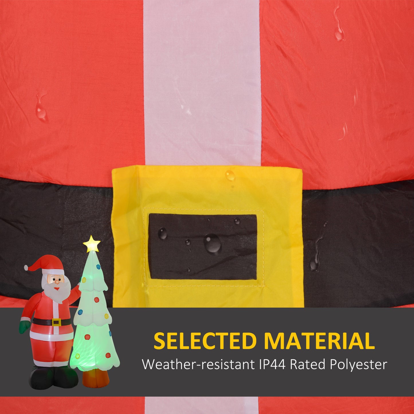 7ft Christmas Inflatable Decoration Santa Claus And Christmas Tree with Rotating Magic Ball Light, Blow-Up Outdoor LED Yard Display