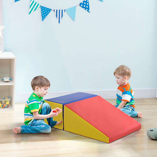 2 Piece Soft Play Set for Toddler Climb and Crawl, for 12-36 Months, Red
