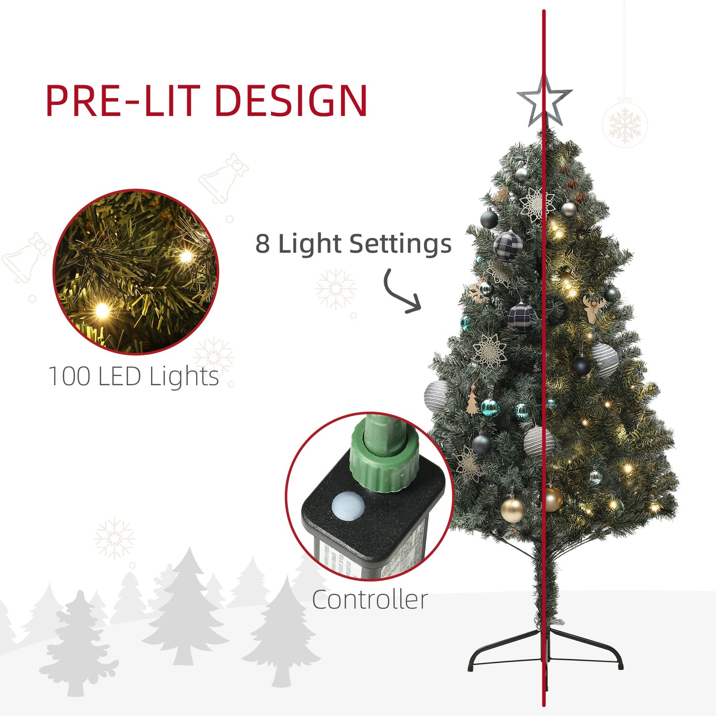 5ft Pre-Lit and Decorated Christmas Tree
