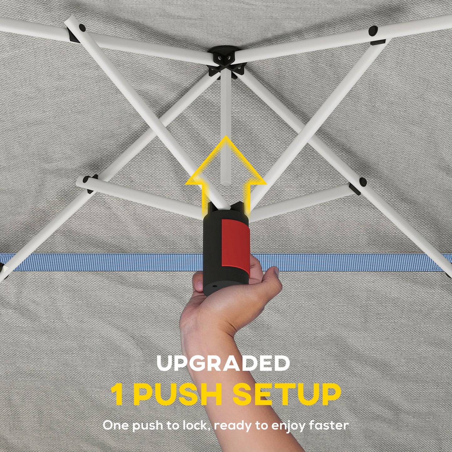 3.5x3.5m Pop Up Gazebo | One-Touch Setup | UPF50+ Double Tier 210D Oxford | 3 Height Settings | Wind Level 4-6 | Carry Bag | Dark Grey