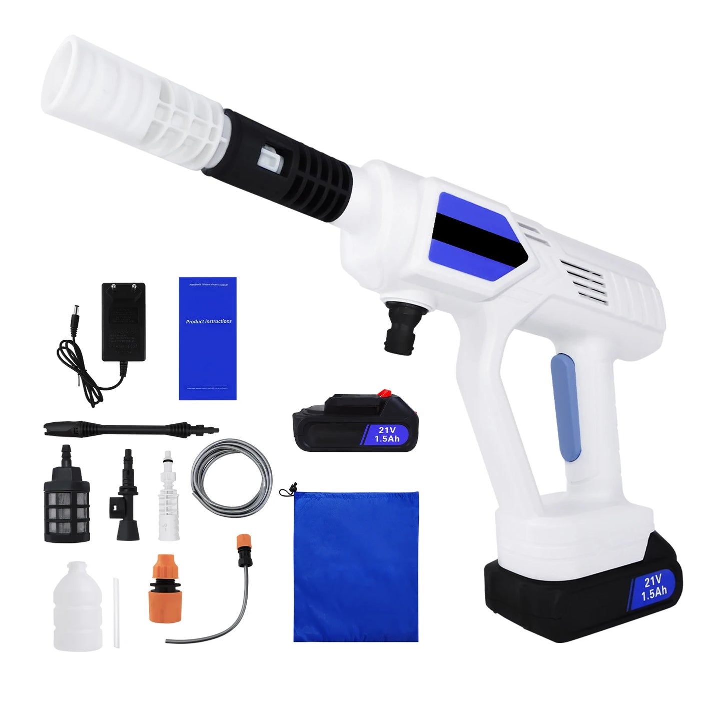 Dayplus Electric High Pressure Washer Rechargeable Car Wash Gun Cordless Electric Water Gun Foam Machine for Makita 24V Battery