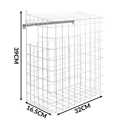 Maison & White Letterbox Mail Catcher Cage | Iron with PE Coating | 8x27cm Slot | Fits Up to 30cm Letterboxes | Horizontal & Vertical | No Fixings | 39x32x16.5cm | 2-Year Guarantee