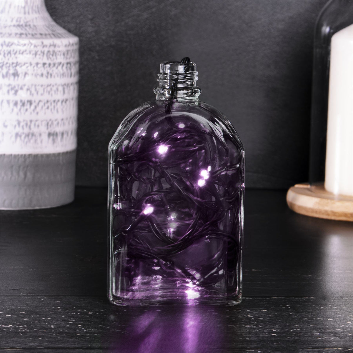 Pukkr Glass Flask Bottles with Screw Lids | Set of 10 | 350ml Each | Thick Clear Glass | Traditional Flask Design | Homemade Spirits Gin Vodka | Gifts & Wedding Favours | 2-Year Warranty