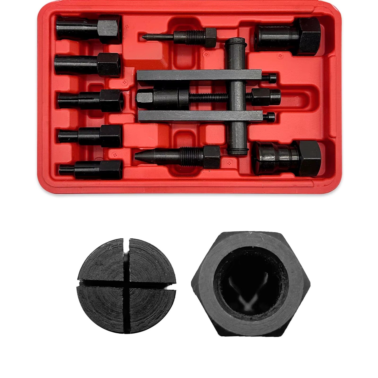 10 Piece Inner Bearing Puller Set Internal Blind Remover Motorcycle Puller Tool With Case