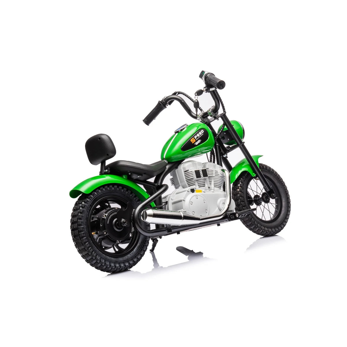 S-P-E-E-D 36V Electric Chopper Motorcycle Ride-On | 350W Twist-Grip Throttle, LED & Horn