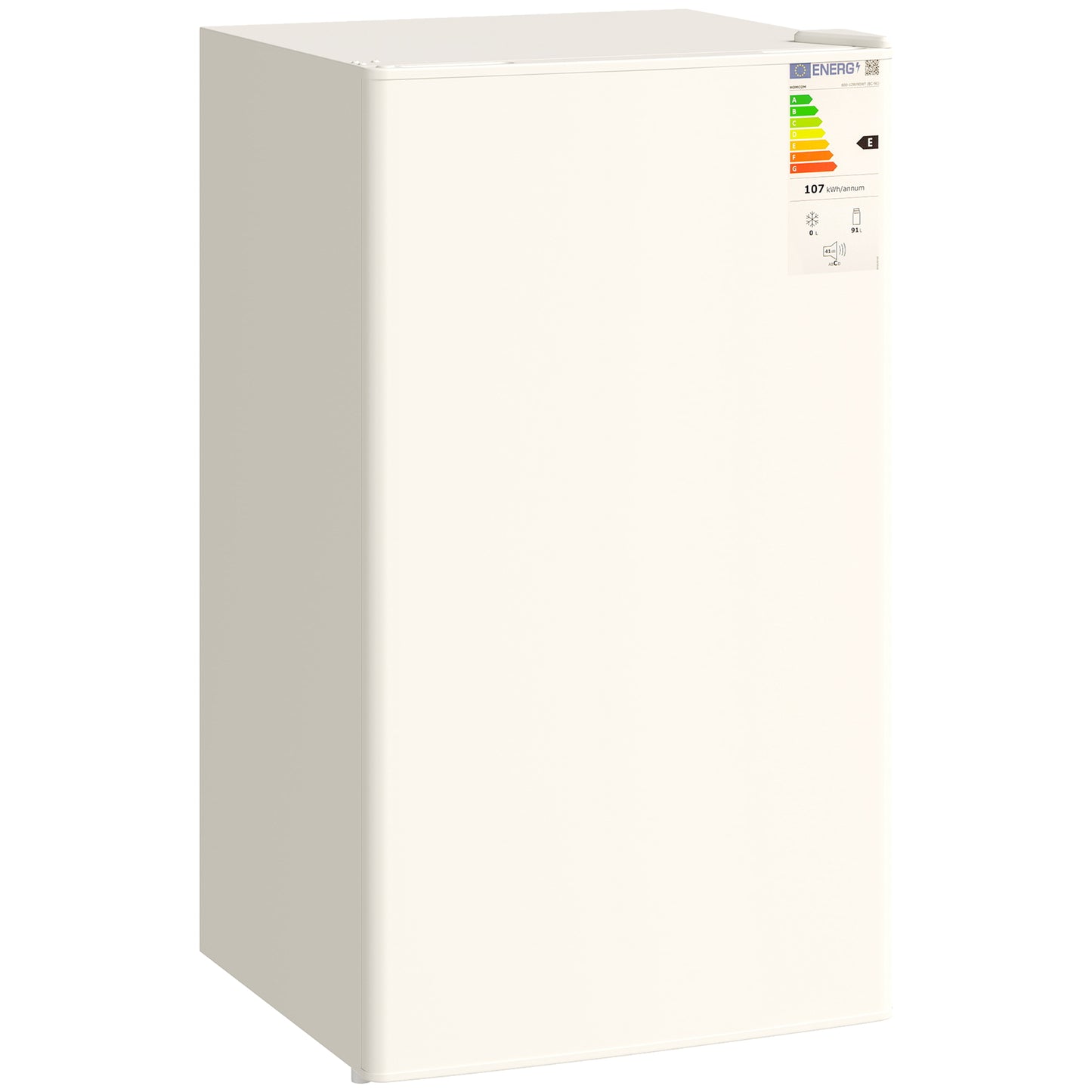 91 Litre Freestanding Under Counter Fridge Freezer, Small Fridge with Chiller Box, Adjustable Thermostat, 47.5cm Wide, Beige