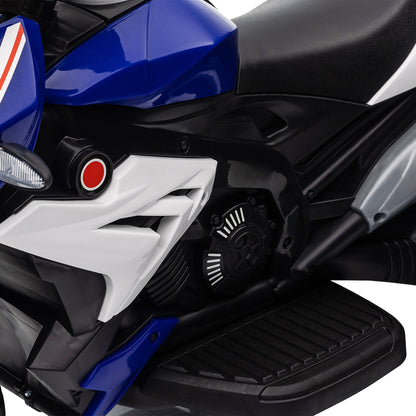 6V Kids Electric Ride-On Motorcycle | 3-Wheel Stable Design | 25W Motor | 0-3 km/h | LED Headlight | Music & Horn | 45 Min Ride | Max 25kg | Age 3-8 | 86x42x52cm | Blue or Pink