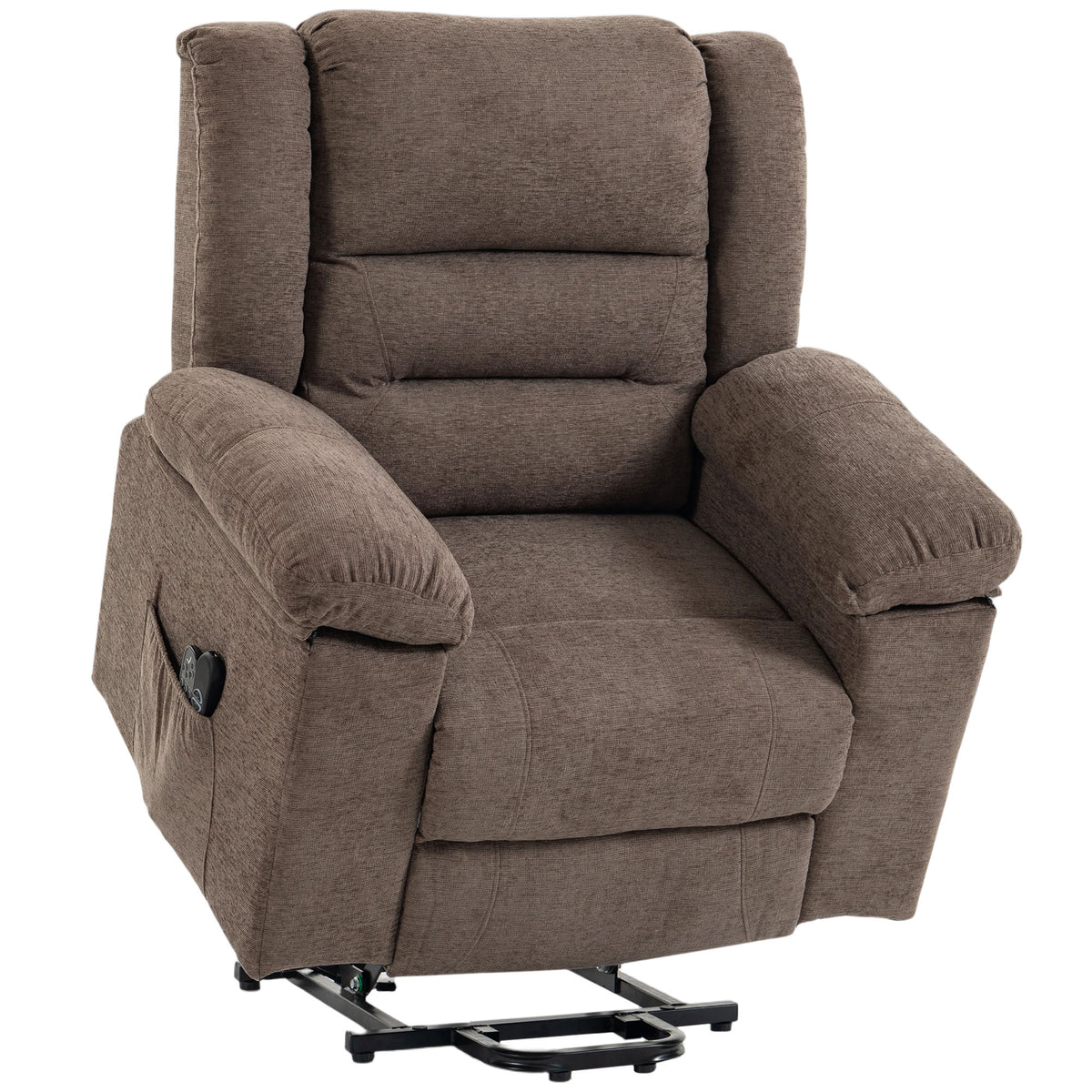 Riser Recliner Chair | Grey or Brown Electric Power Lift with 8-Point Massage, Lumbar Heat & USB