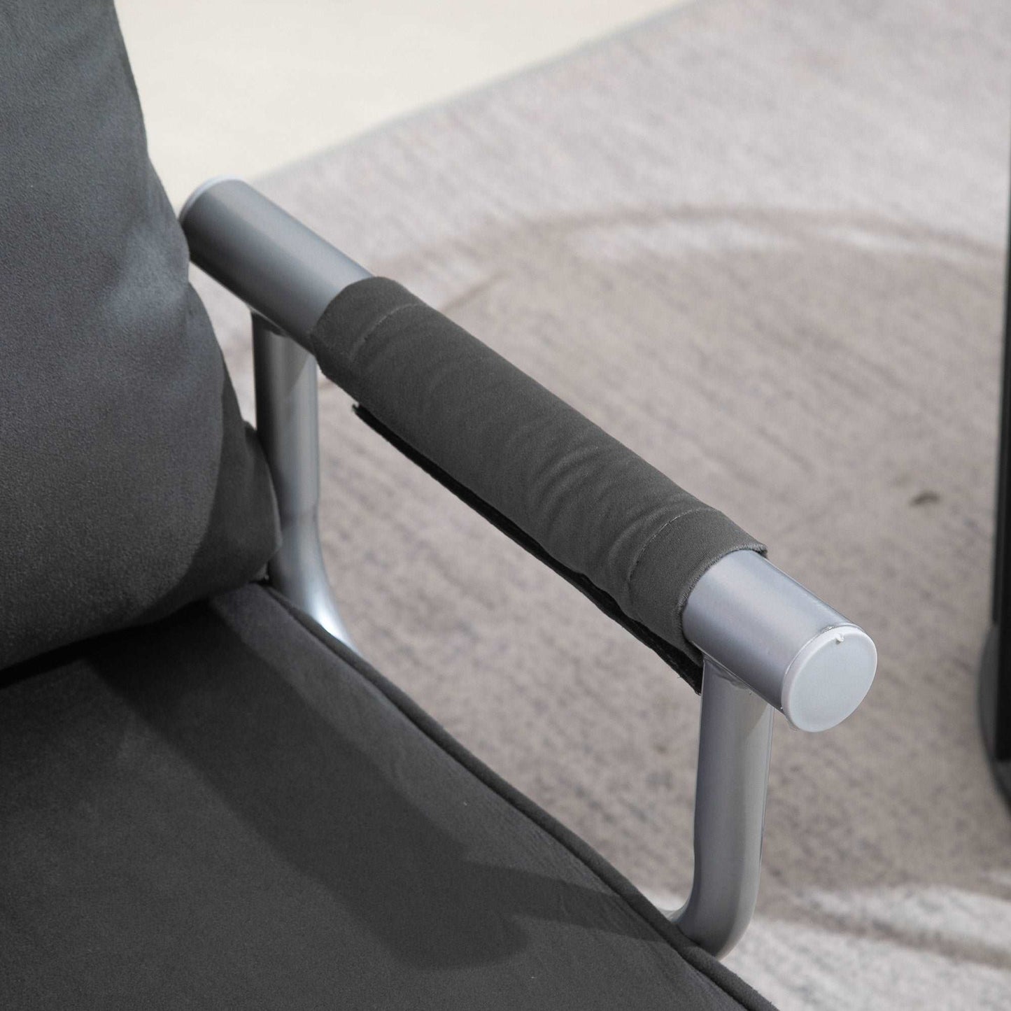 2-In-1 Design Single Sofa Bed Sleeper, Foldable Armchair Bed Lounge Couch w/ Pillow, Dark Grey