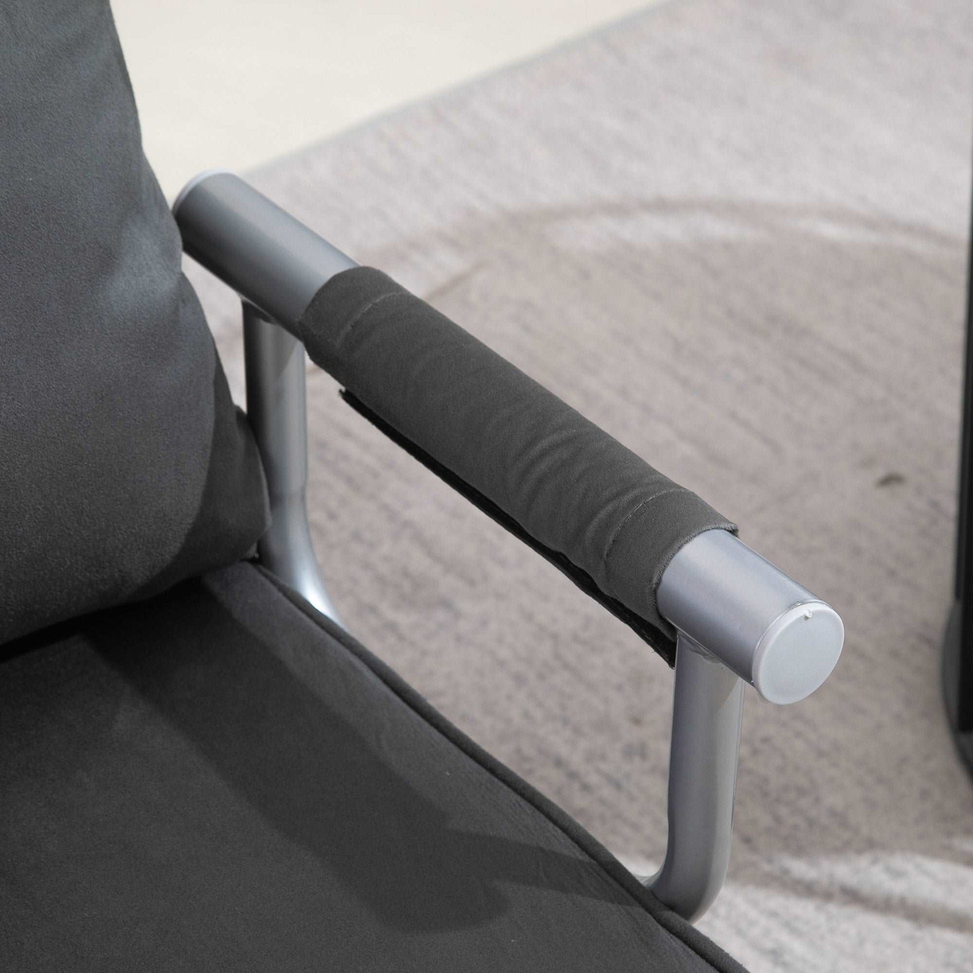 2-In-1 Design Single Sofa Bed Sleeper, Foldable Armchair Bed Lounge Couch w/ Pillow, Dark Grey