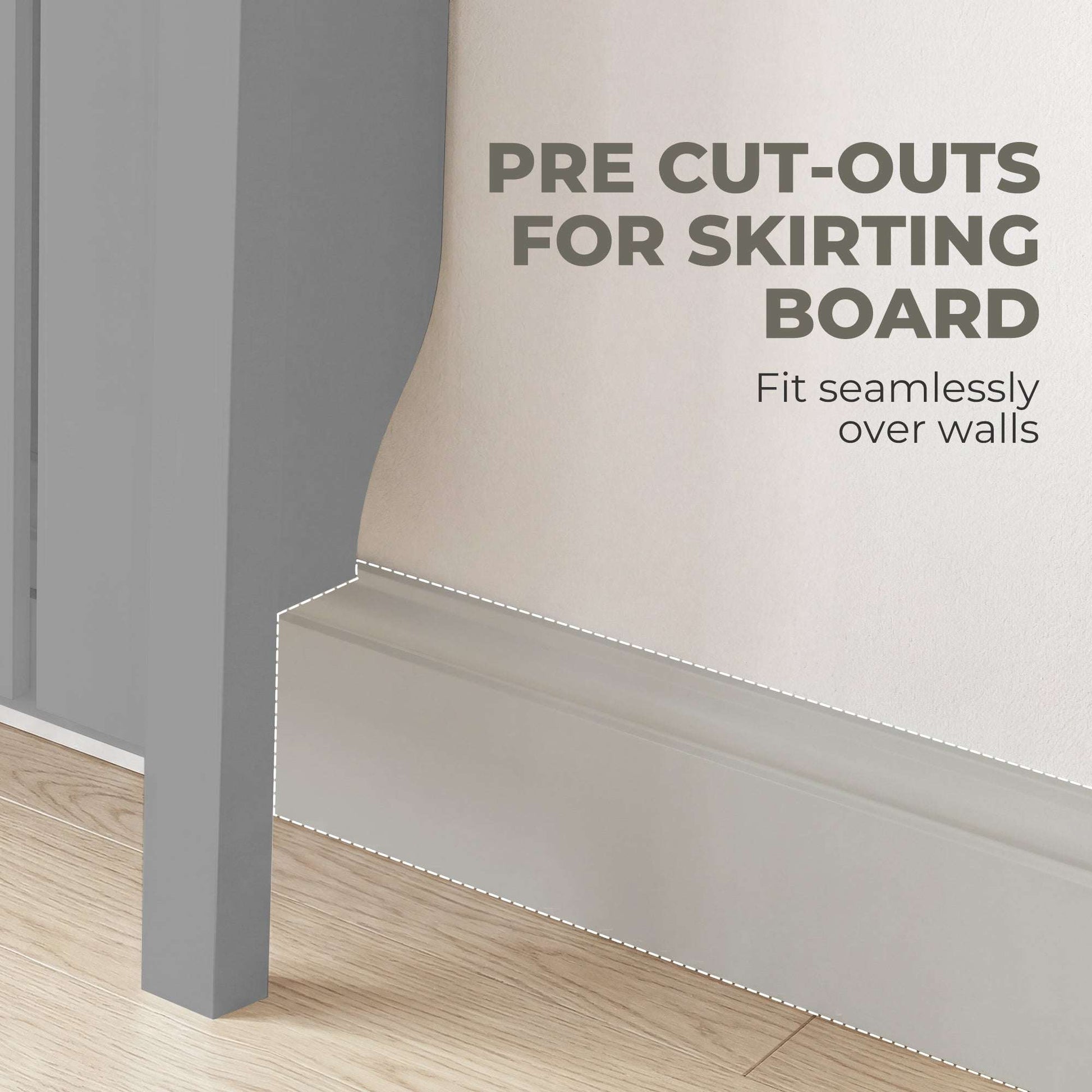 MDF & Particle Board Radiator Cover with 1 Drawer | Vertical Slats | Flat Top Display Surface | Wall Mountable | Pre-Cut Outs | 14kg Capacity | 88.5x19x93cm | Grey