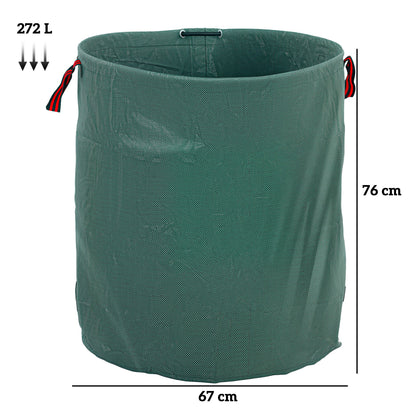 Garden Waste Bags, 272L x 3 Heavy Duty Garden Bags, Foldable and Reusable Garden Sacks with Handles for Collecting Garden Waste