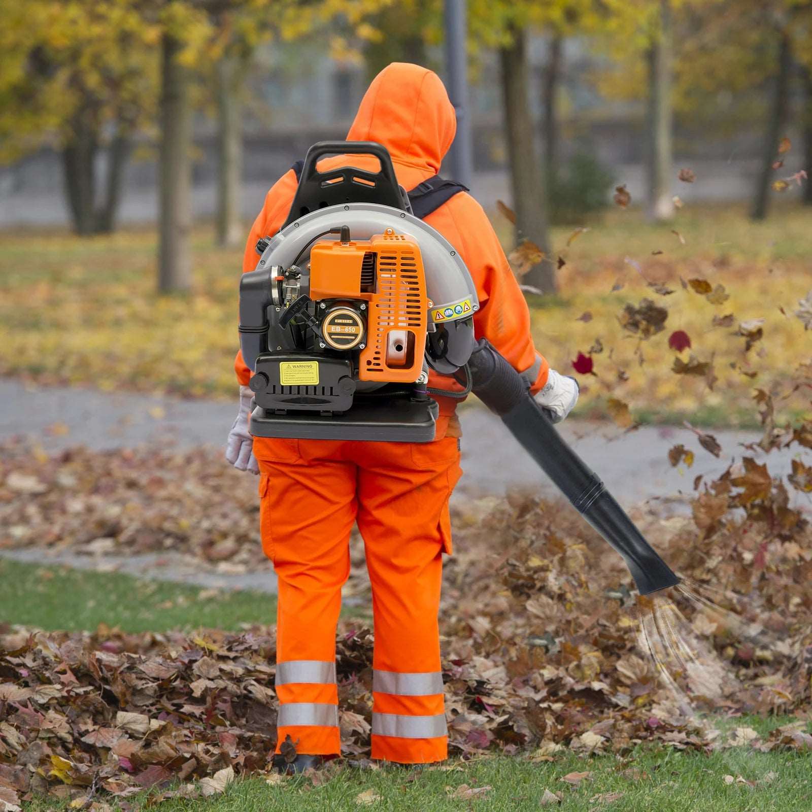 2-Stroke Petrol 63CC Backpack Leaf Blower Gas Powered Commercial Grass Lawn Blower