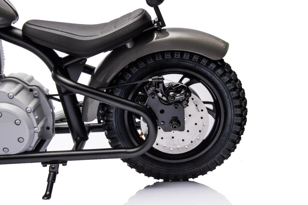 S-P-E-E-D 36V Electric Chopper Motorcycle Ride-On | 350W Twist-Grip Throttle, LED & Horn
