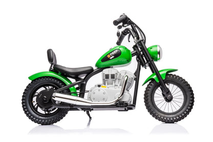 S-P-E-E-D 36V Electric Chopper Motorcycle Ride-On | 350W Twist-Grip Throttle, LED & Horn