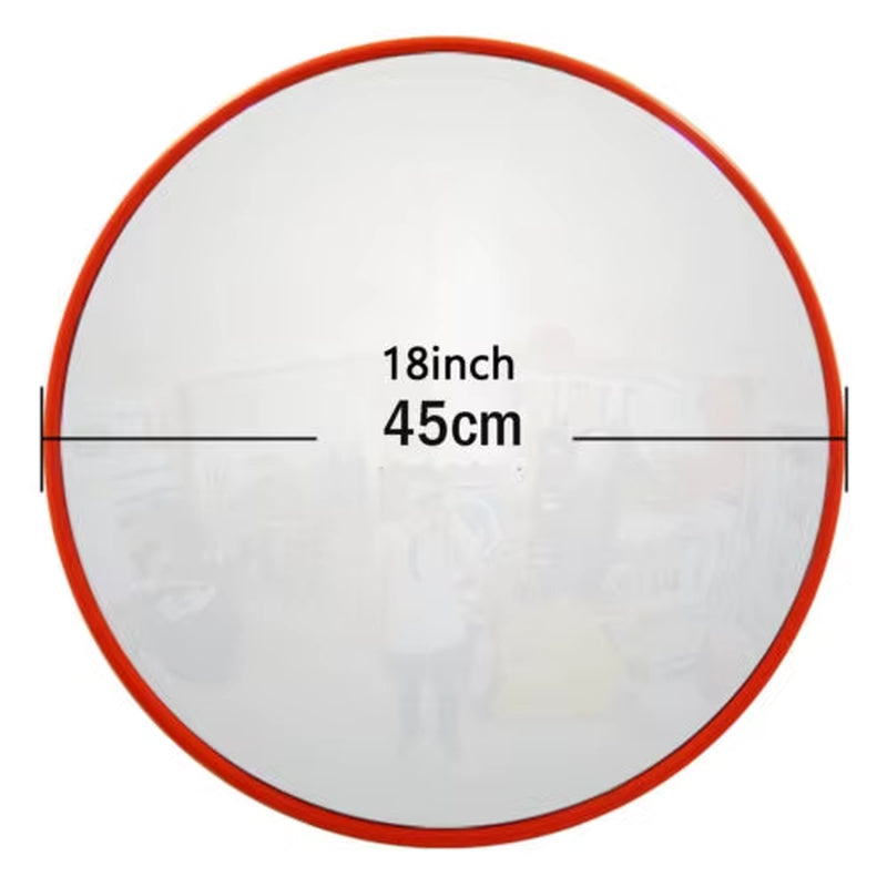 Convex Road Mirror, Unbreakable Road Traffic Safety Mirror, Blind Spot Mirror 130 Degree Wide Angle, 30 / 45 / 60CM