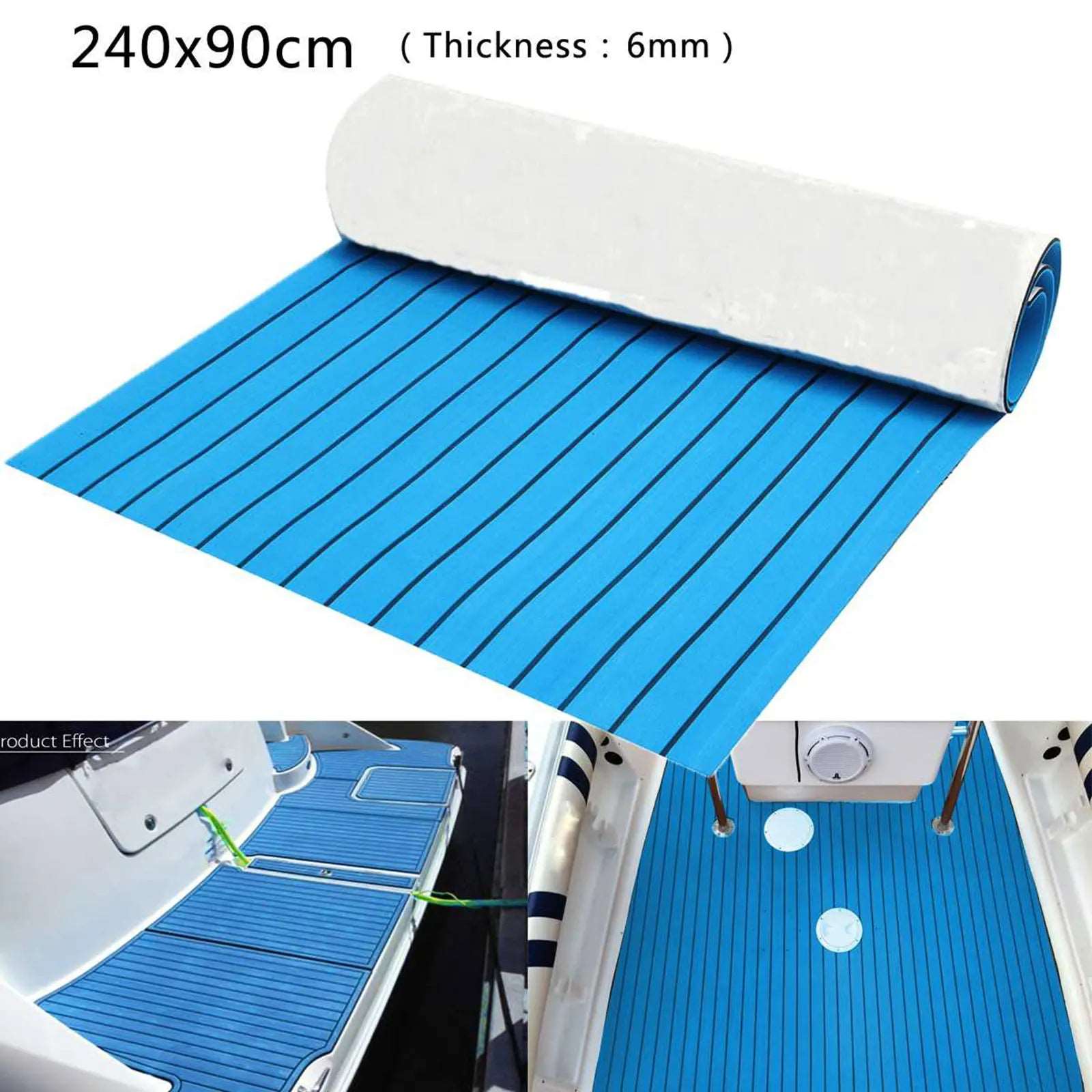 240 x 90cm Marine Boat Campervan Flooring EVA Foam Yacht Teak Decking Sheet Carpet Floor Pad Mat 6mm