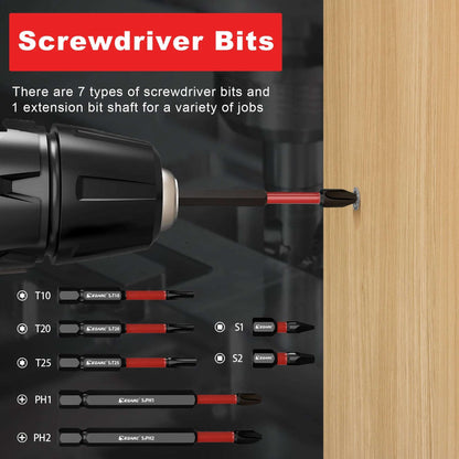 EZARC Countersink Drill Bit Set 24-Pack, Tapered Drill Bits Kit For Woodworking With Storage Box