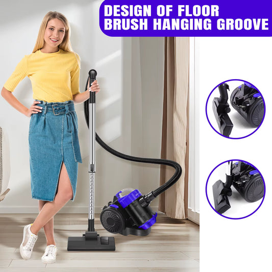 Dayplus Basics Cylinder Bagless Vacuum Cleaner With HEPA Filter for Hard Floor, Carpet & Car, Compact & Lightweight, 3800W, 1.5L