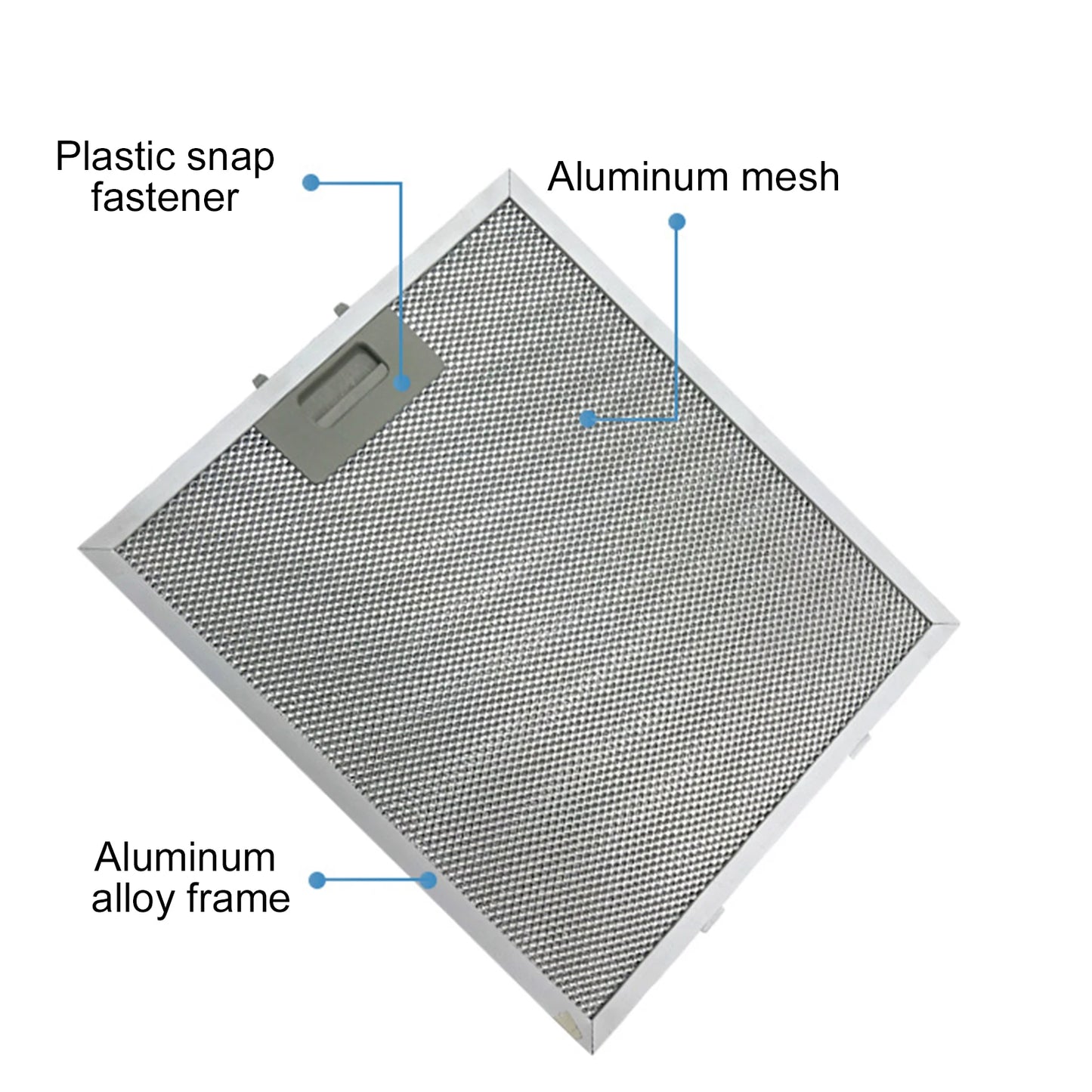 2Pcs 5-Layer Cooker Hood Filter for Many Leading Range Hoods (230*260*9Mm)