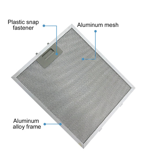 2Pcs 5-Layer Cooker Hood Filter for Many Leading Range Hoods (230*260*9Mm)