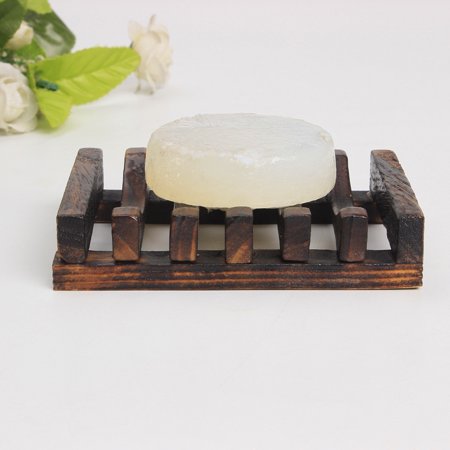 Natural Wooden Soap Dish Wood Soap Storage Soap Rack Plate Box Container For Bath Shower