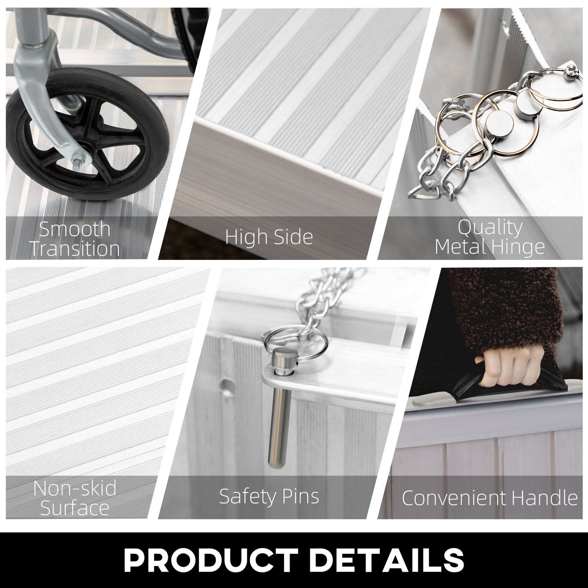 3ft Folding Aluminium Wheelchair Ramp Scooter Portable Mobility Assist Suitcase Access Aid Disabled