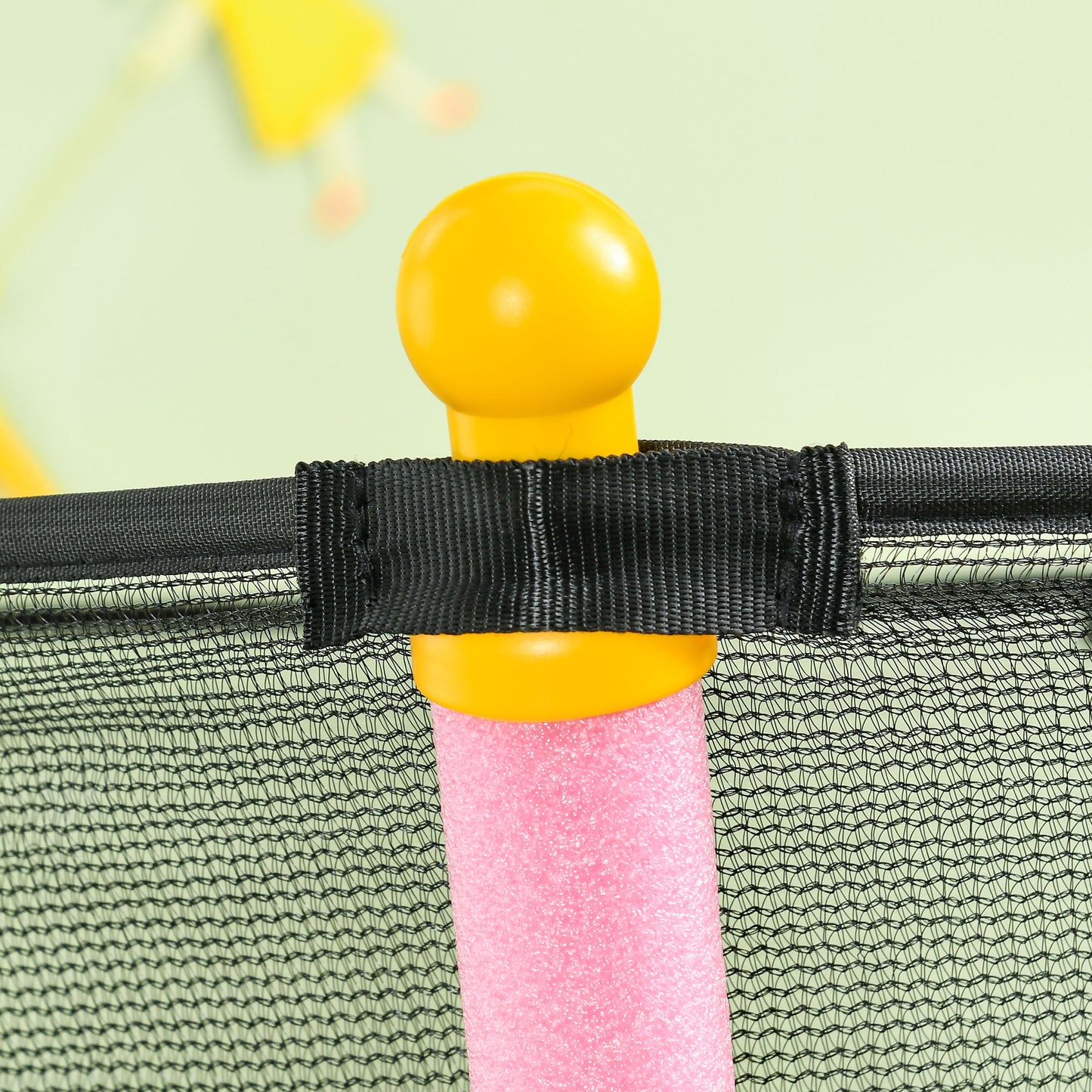 Kids Trampoline Mini Bouncer with Enclosure Safety Net For Ages 3-10 Years - Pink / Blue