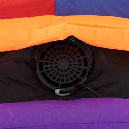 4ft Halloween Inflatable Clown on Bicycle, Blow Up Outdoor Halloween Decoration with 3 Built-in LED Lights for Garden, Party Indoor Outdoor