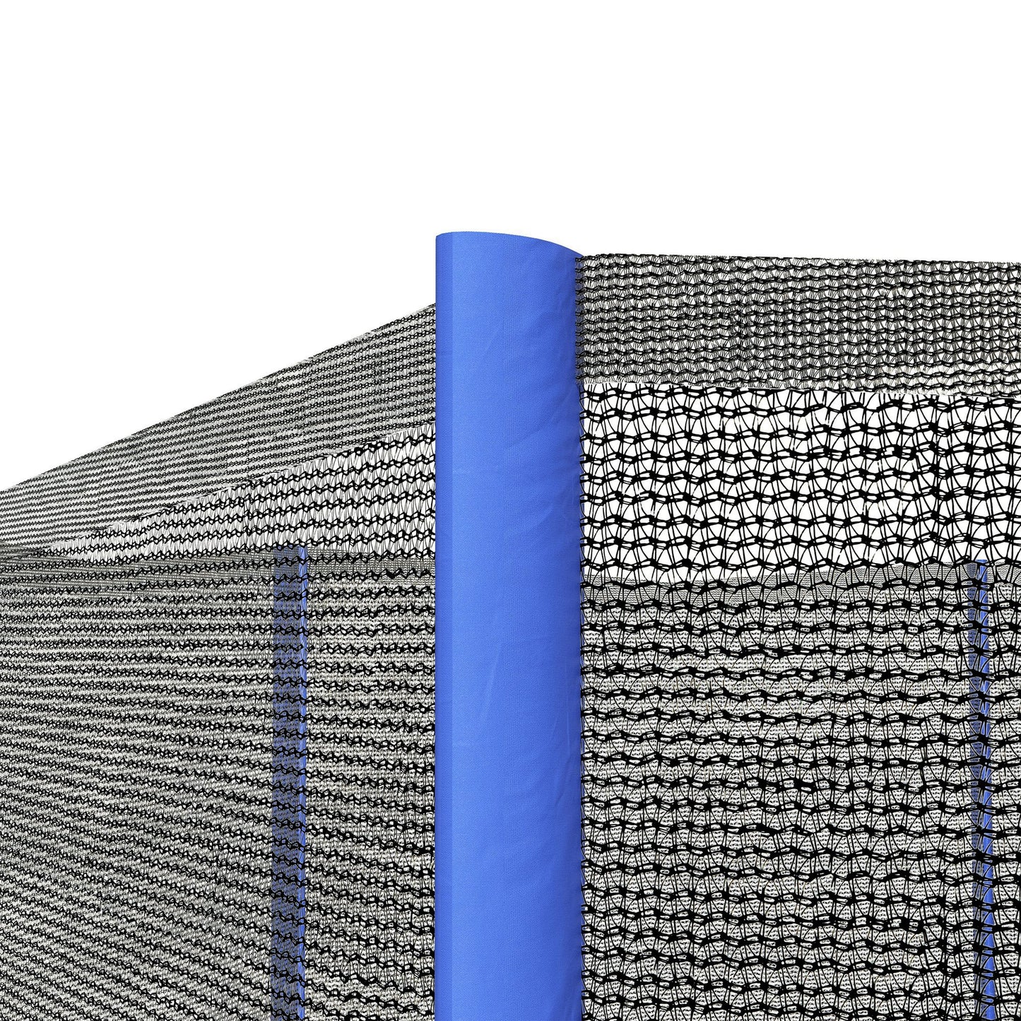 SPORTNOW Trampoline Net Replacement for 8ft Round Trampoline with 6 Straight Poles, Weather-Resistant Trampoline Netting Replacement with Zipped Entrance, Poles Not Included, Blue