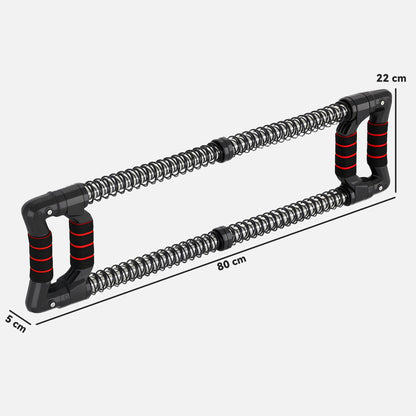 SPORTNOW Chest Expander, with 10-80kg Adjustable Resistance, for Home Gym, Office, Travel Workout