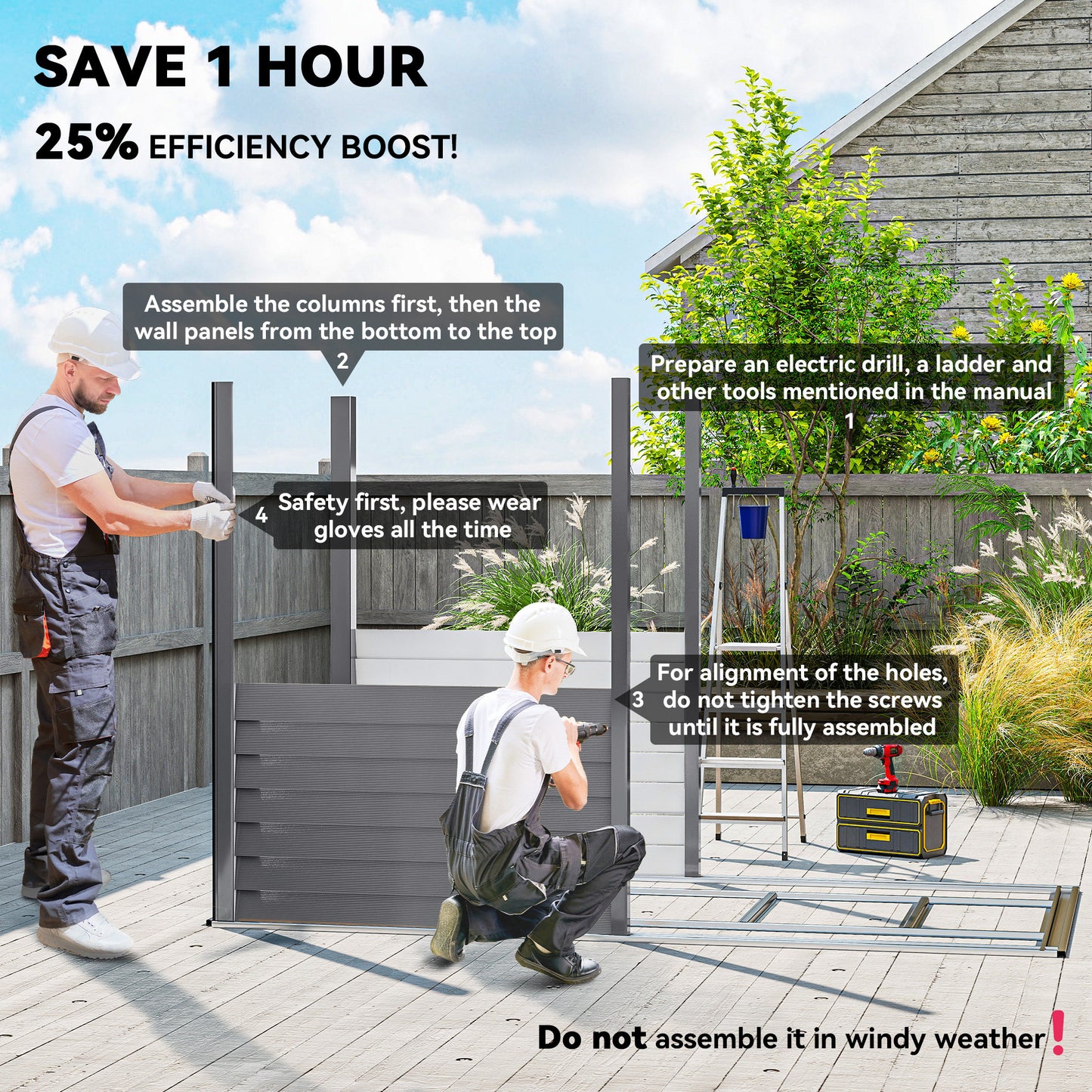 5 x 9ft Galvanised Metal Garden Shed with Foundation Kit, Outdoor Lean-to Shed, Tool Storage House with Lockable Doors, Grey