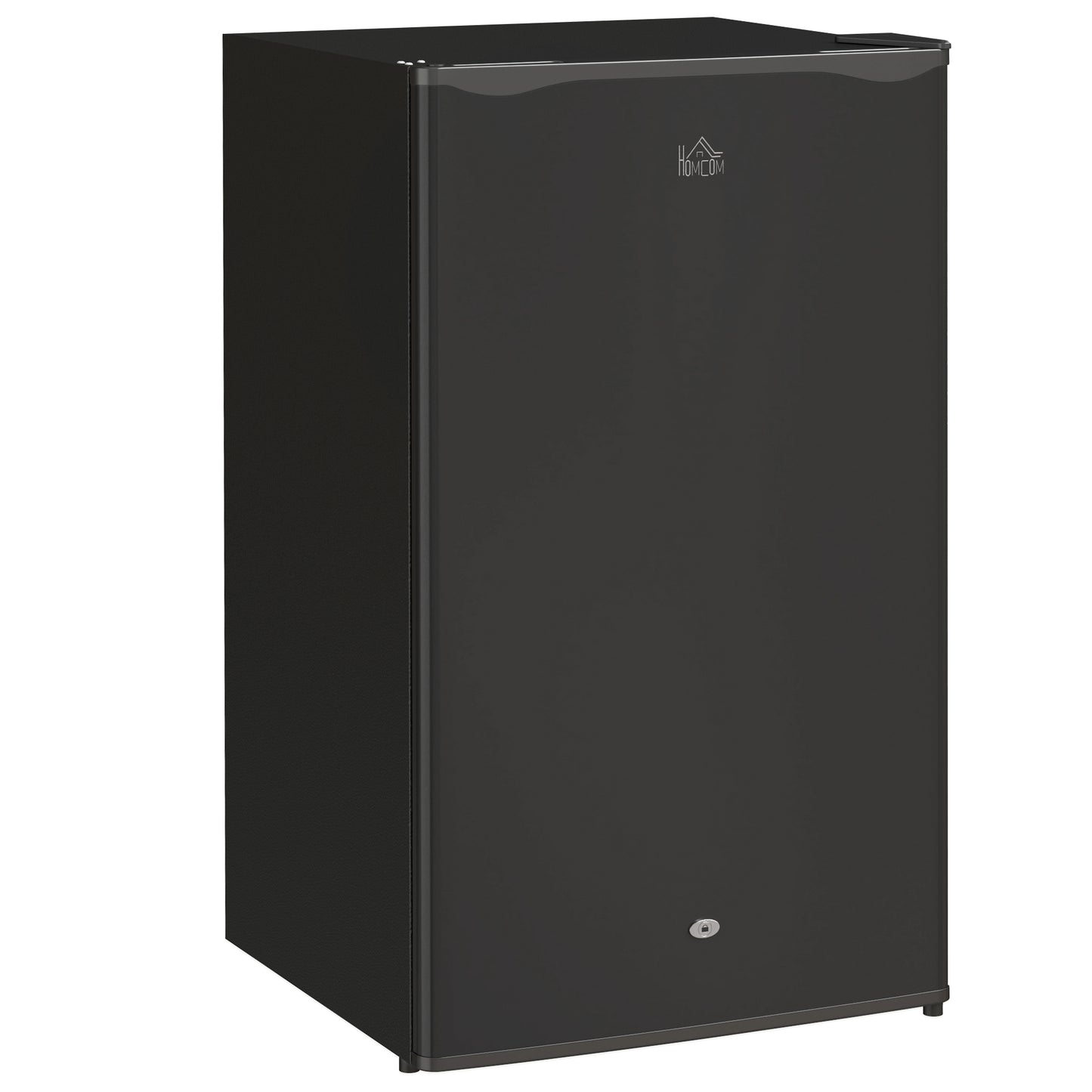 91L Freestanding Under-Counter Fridge Freezer with Lock - Black