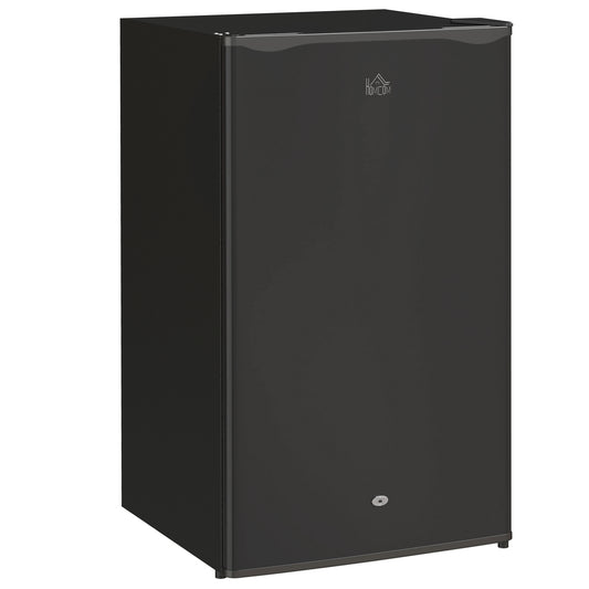 91L Freestanding Under-Counter Fridge Freezer with Lock - Black