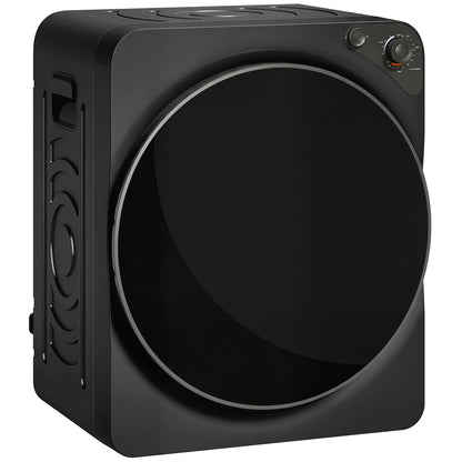 Compact Vented Tumble Dryer | 5kg | 1000W | 5 Drying Modes | Stainless Steel Drum | Stackable | 54dB | Black