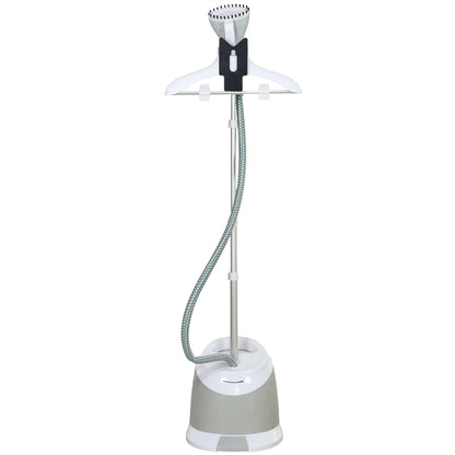 Upright Clothes Garment Steamer Wrinkle Remover with Large 1.8L Water Tank, Adjustable Height, for Home Clothing, Curtains, Wedding Dresses, Silk, Sofa, Light Grey