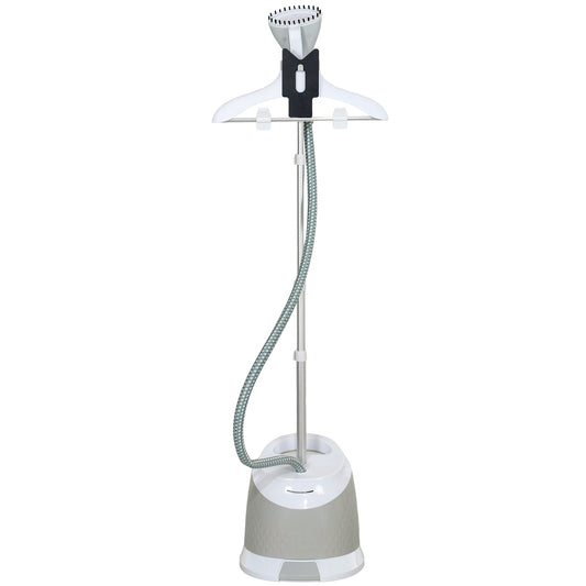 Upright Clothes Garment Steamer Wrinkle Remover with Large 1.8L Water Tank, Adjustable Height, for Home Clothing, Curtains, Wedding Dresses, Silk, Sofa, Light Grey