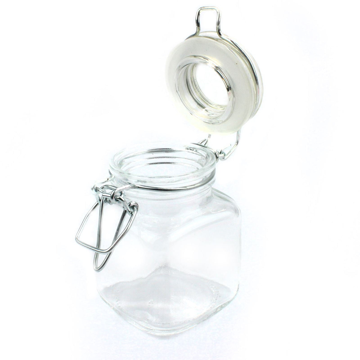 Maison & White Mini Glass Spice Jars Pack of 12 | Airtight Metal Clip-Top & Rubber Seal | 100ml | 8cm | Includes Chalkboard Labels & Chalk Pen | Kitchen Pantry Storage | 2-Year Warranty