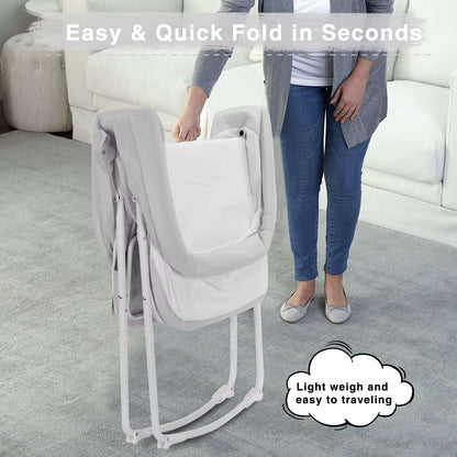 UBRAVOO Baby 2 in 1 Cribs And Cradles With Mattress Multifunction Bedside Rocking For Newborn Easy Folding Travel Cot
