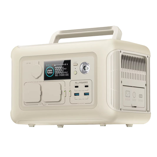 ALLPOWERS R600 Portable Generator 299Wh 600W Powerstation with AC Outlets Lifepo4 Battery for Home Tents Outdoor RV Camping