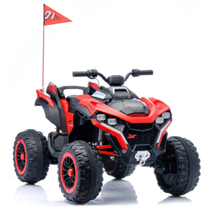 Super Power 24V 4WD Electric Quad Ride-On ATV | Kids 4x4 with Remote, LED & Music