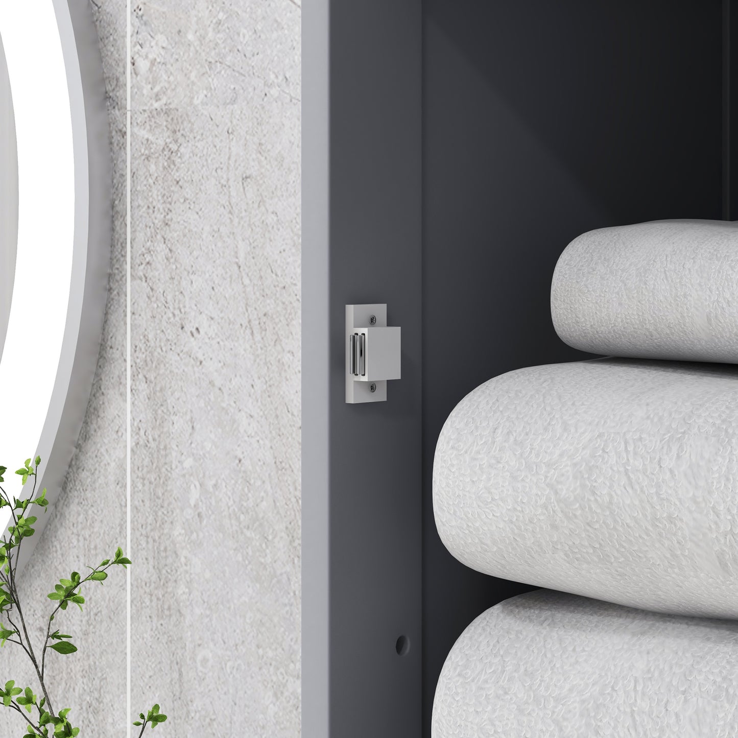 Kleankin Bathroom Storage Cabinet with 3-tier Shelf Drawer Door, Floor Cabinet Free Standing Tall Slim Side Organizer Shelves, Grey