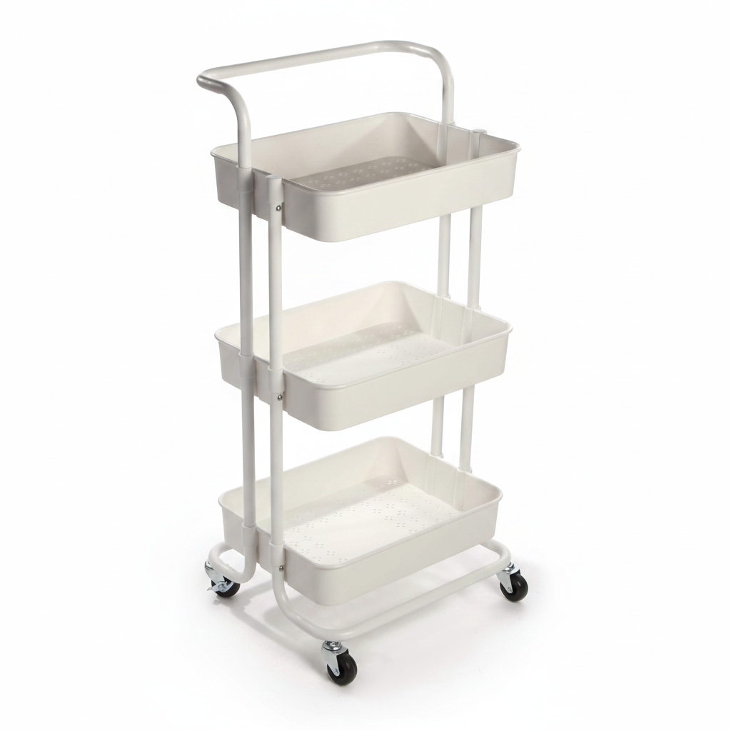 3-Tier Storage Trolley - Square