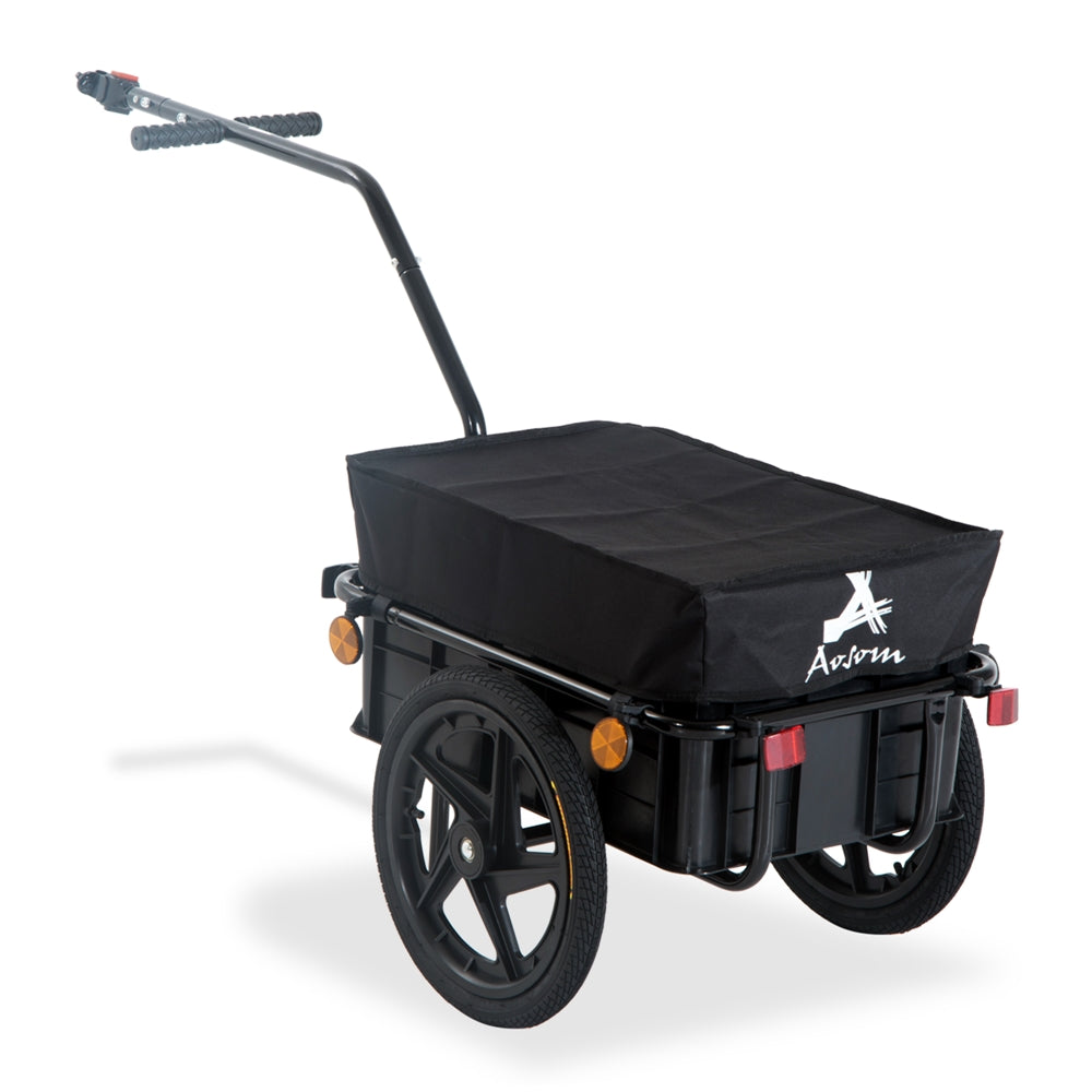 Bicycle Bike Cargo Trailer Steel Carrier Storage Cart Wheel Runner For Shopping