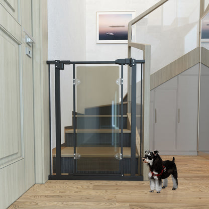 Pressure Fit Safety For Doors Hallways And Stairs Pet Barrier Dog Gate With Auto Close Double Locking Openings 75-82 cm