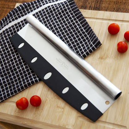 Maison & White Rocking Pizza Cutter Blade | Stainless Steel | 35x12x2.5cm | Protective Cover | Dishwasher Safe | Sharpenable | 2-Year Guarantee