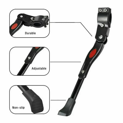 Universal Adjustable Road Bicycle Kickstand Parking Rack Mountain Bike Support Side Kick Stand Foot Brace Hardware Accessories