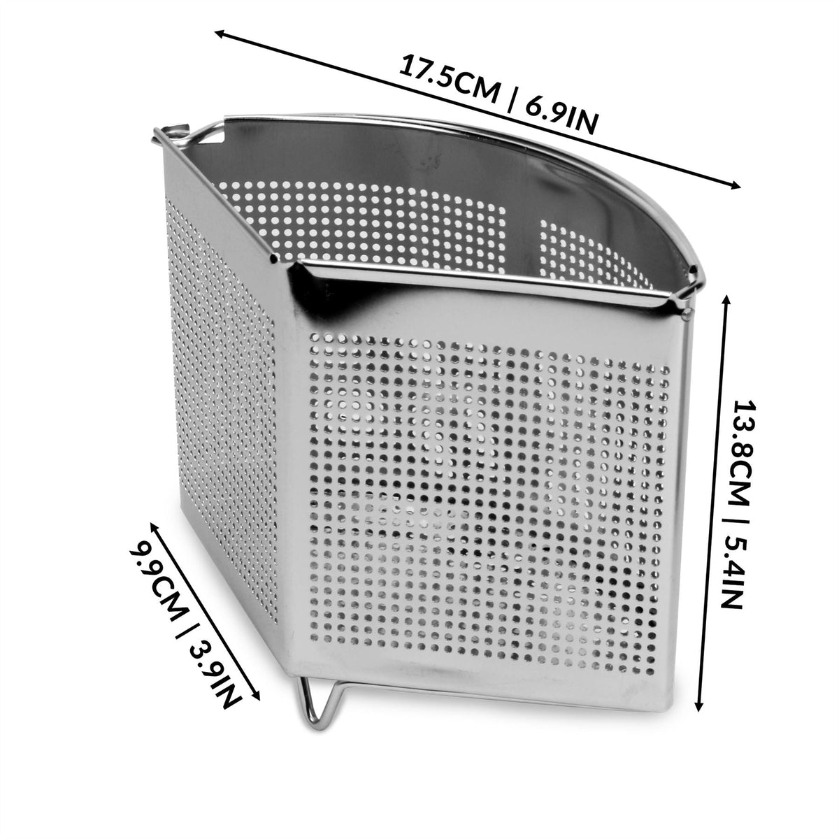 Maison & White Set of 3 Stainless Steel Saucepan Dividers | Cook 3 Veg in 1 Pan | 17.5x13.8x9.9cm | Min 21cm Pan | Eco Friendly | Energy Saving | 2-Year Guarantee