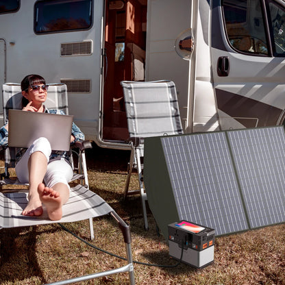 ALLPOWERS Foldable and Portable Solar Panel 100 / 200W Solar Battery Charger, Outdoor Emergency Backup Power for Power Station Etc