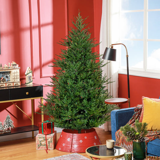 6ft Artificial Christmas Tree with 2380 Tips, Metal Base, Realistic, Easy to Assemble, Green